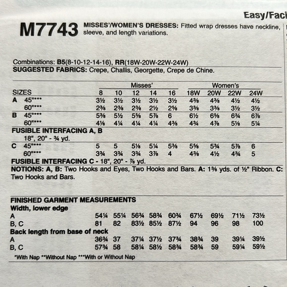 McCall Sewing Pattern - Dress M7743 - Picture 3 of 7